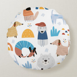 Cute Hund Dekoration, Manar Women & Kids, Hund Rund Kudde
