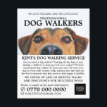 Cute Hund, Dog Walker Service Advertising Flygblad<br><div class="desc">Cute Hund,  Dog Walker Service Advertising Flyer från Affärskortet Store.</div>