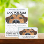 Cute Hund, Dog Walker Service Advertising Flygblad<br><div class="desc">Cute Hund,  Dog Walker Service Advertising Flyer från Affärskortet Store.</div>