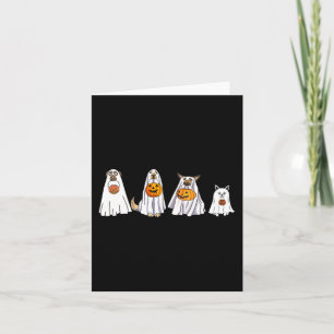 Cute Hund dold som Ghost Halloween Roligt Boo Kort