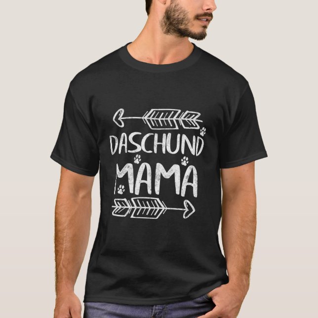 Cute Hund Doxie Mamma Weiner Owner Gifts Daschund  T Shirt (Framsida)