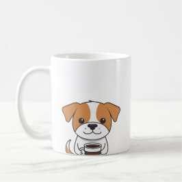 Cute Hund Drinking Coffee Mugg