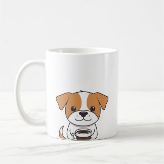 Cute Hund Drinking Coffee Mugg