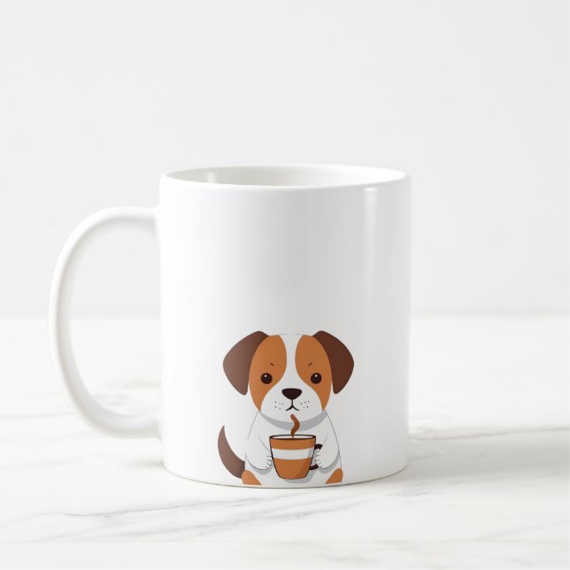 Cute Hund Drinking Mugg (Vänster)