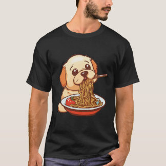 Cute Hund Eating Spaghetti T Shirt
