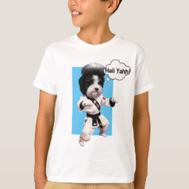 Cute Hund Elvis Impersonator in Karate kimono Funn T Shirt