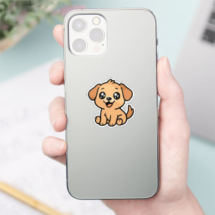 Cute Hund-etikett - Tecknadens upphöjningsdesign Klistermärken