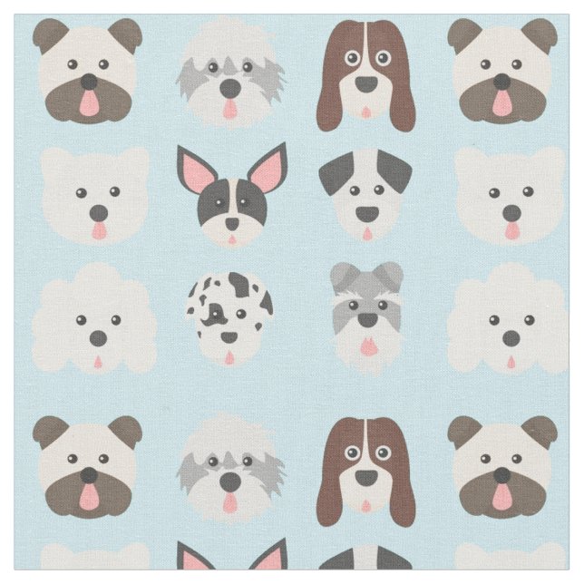 Cute Hund Fabric Tyg (Närbild)