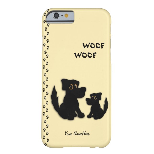Cute Hund Family Personal Case-Mate iPhone Skal (Baksidan)