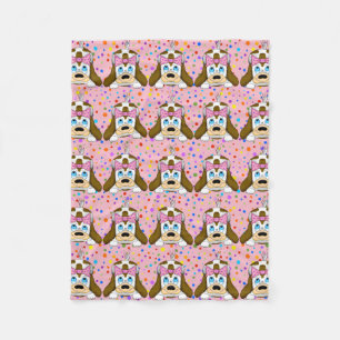 Cute Hund Fleece Blanket