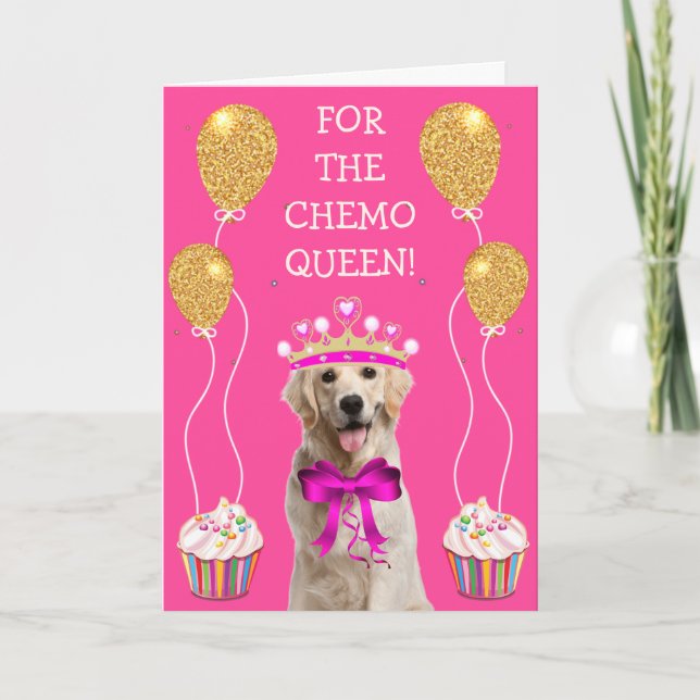 Cute Hund för stöd för cancerkemo Kort (Framsida)