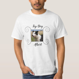 Cute hund foto med hand plockade ram och din text t shirt