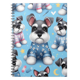 Cute Hund från Schnauzer Animal Mönster Anteckningsbok