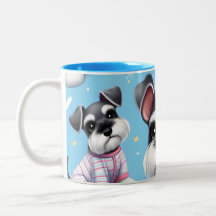 Cute Hund från Schnauzer Animal Mönster
