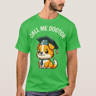 Cute Hund Funny Doktor-examen T Shirt