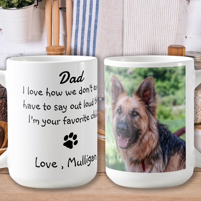 Cute Hund - Funny Fars dag - Hund Photo Humor Kaffemugg (Skapare uppladdad)