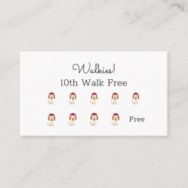 Cute Hund gång/Grooming Loyalty Card Lojalitetskort