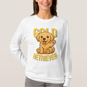 Cute Hund Golden Retriever Unisex Man Woman Clothe T Shirt