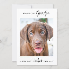 Cute Hund Grandpa Personlig Pet Photo Birthday Julkort