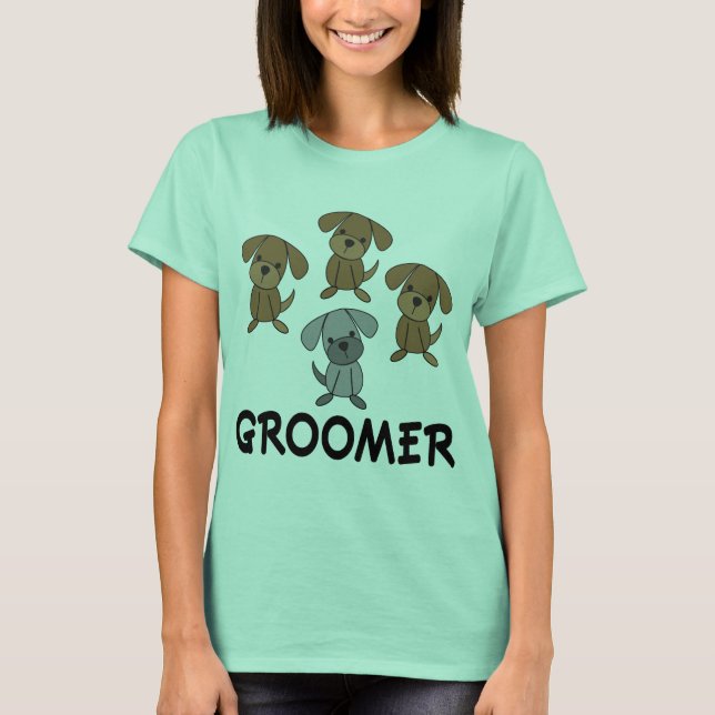 Cute Hund Groomer Occupation Gift Tröja (Framsida)