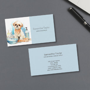 Cute Hund Groomer Salon Spa Visitkort