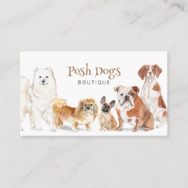 Cute Hund Grooming Boutique Djuromsorgt Affärskort Visitkort