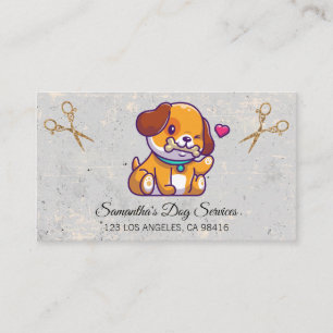 Cute Hund Grooming Elegant Sheets, Affärskort Visitkort
