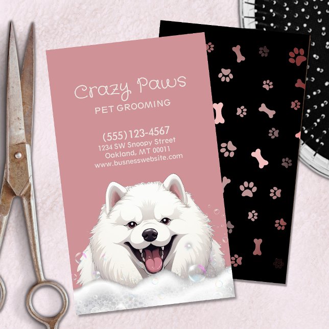 Cute Hund Grooming Pet Service Visitkort (Skapare uppladdad)