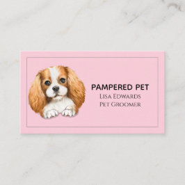 Cute Hund Grooming Rosa Business Appointation Card Tidsbeställning Kort