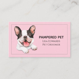 Cute Hund Grooming Rosa Business Appointation Card Tidsbeställning Kort