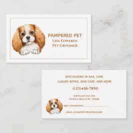 Cute Hund Grooming White Business Appointation Car Tidsbeställning Kort
