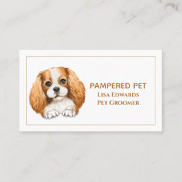 Cute Hund Grooming White Business Appointation Car Tidsbeställning Kort