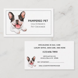 Cute Hund Grooming White Business Tidsbeställning Kort