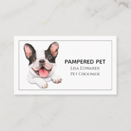 Cute Hund Grooming White Business Tidsbeställning Kort