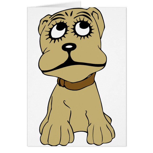 Cute Hund Hälsningskort (Framsidan)