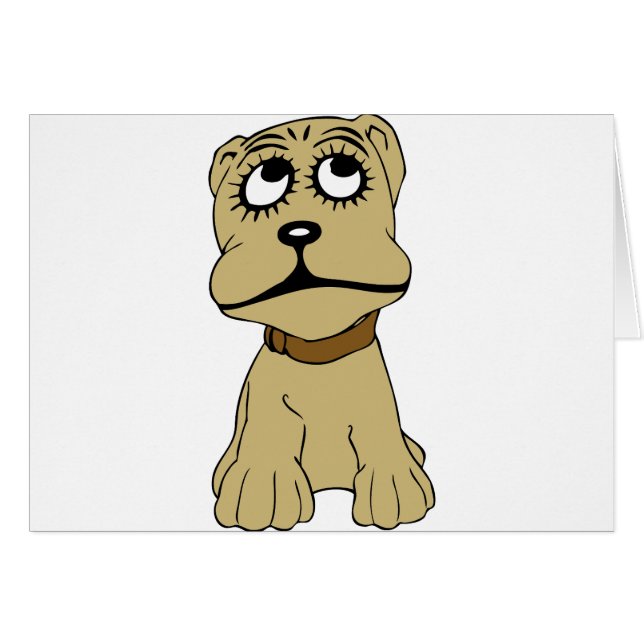 Cute Hund Hälsningskort (Framsidan Horizontal)