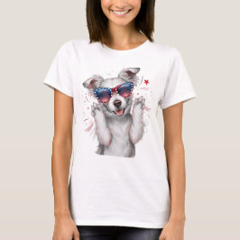 Cute Hund Heart- solglasen Starry Reflaser T Shirt