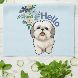 Cute Hund Hej Kökshandduk