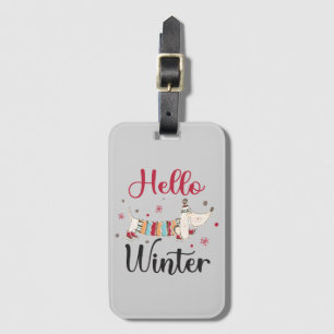Cute Hund Hej Winter Bagagebricka
