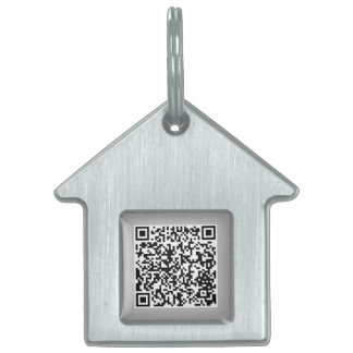 Cute Hund House-form med Hund-ID-tagg för QR-kod ID-bricka Husdjur