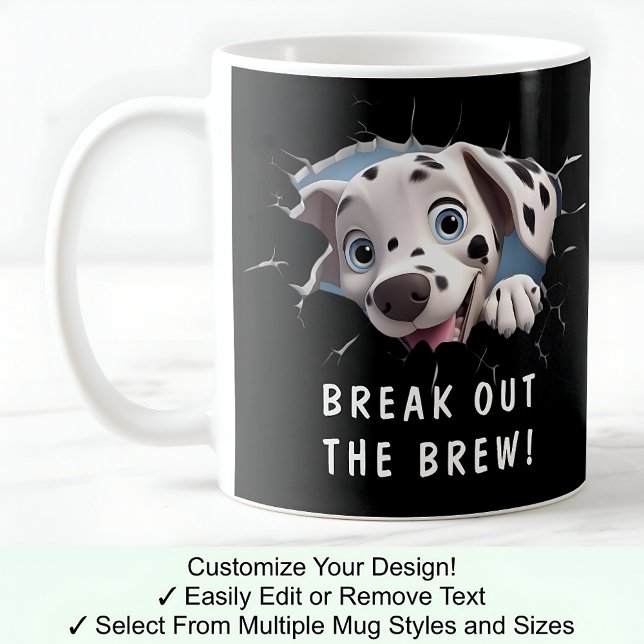 Cute Hund i A Mugg! Novelty för Hund älskare Black Kaffemugg (Skapare uppladdad)