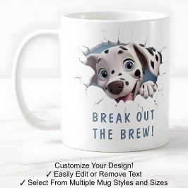 Cute Hund i A Mugg! Novelty för Hund älskare White Kaffemugg
