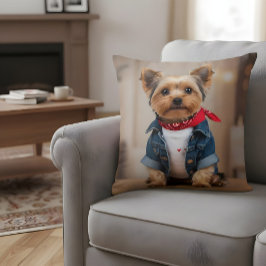 Cute Hund i Jean Jacka Kudde