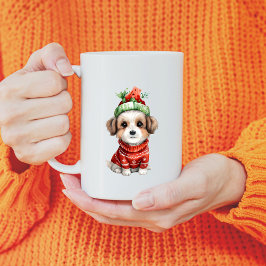 Cute Hund i julklapp Kaffemugg