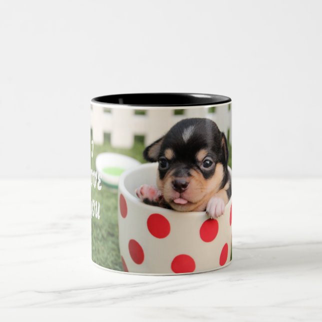 Cute Hund i mugg (Center)
