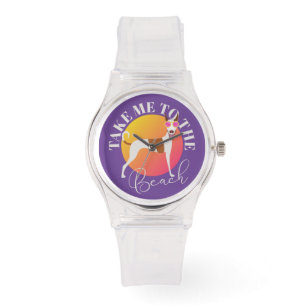 Cute Hund i solglasens Rosa och Lila Armbandsur