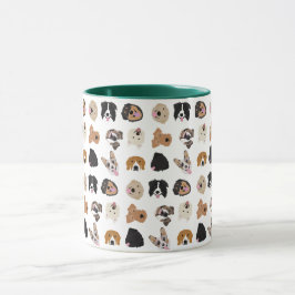 Cute Hund Illustration Mönster Mugg