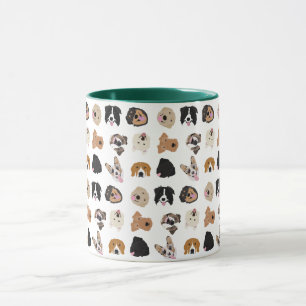 Cute Hund Illustration Mönster Mugg