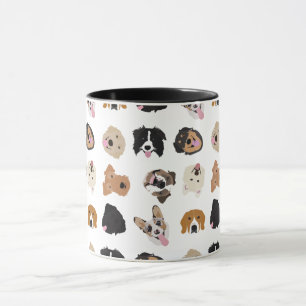 Cute Hund Illustration Mönster Mugg