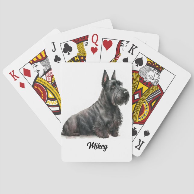 Cute Hund Illustration - Scottish Terrier Casinokort (Baksidan)
